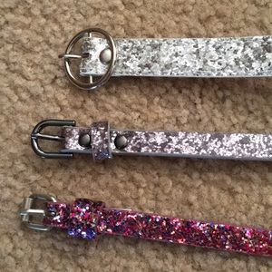 Three sparkly belts✨